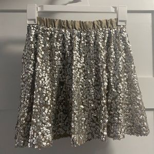 Sequin Skirt Taupe-Silver Kids Size 10 - 12